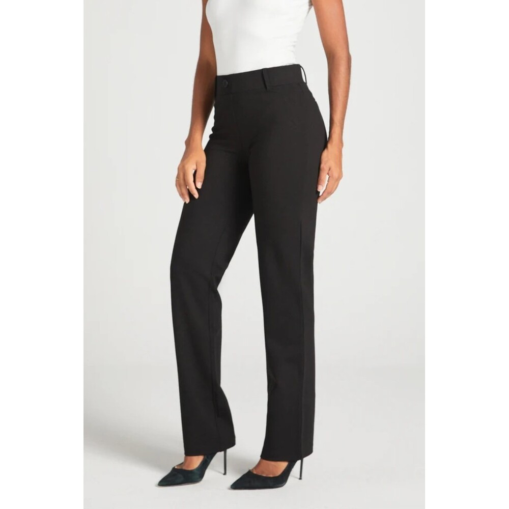 Betabrand Black Straight Classic DPYP Dress Pant Yoga Pants Small Short Petite